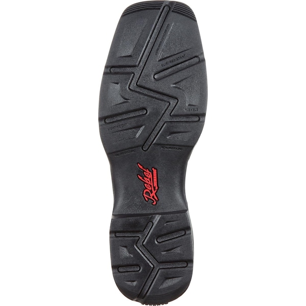Durango Western Boot, 10.5 W, Leather, 12 in H, Black Charcoal Grey - DDB0125