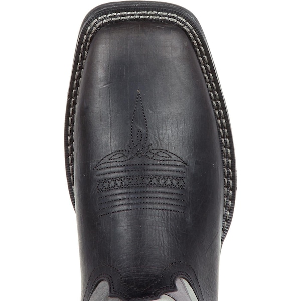 Durango Western Boot, 8.5 M, Leather, 12 in H, Black Charcoal Grey - DDB0125
