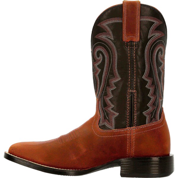 Durango Men's Western Boot, 12 M, Leather, 11 in H, Inca Brown/Black - DDB0339