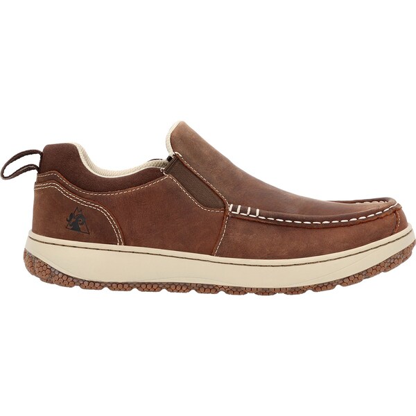 Rocky Outdoor Shoe, 11 W, Leather, 3 in H, Brown - RKS0631
