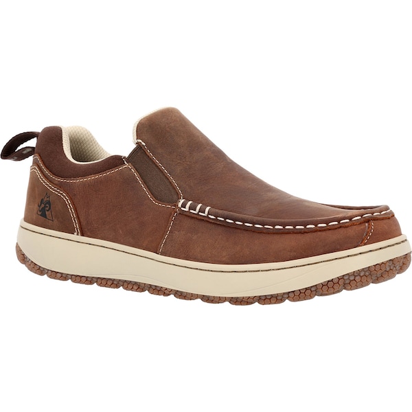 Rocky Outdoor Shoe, 11 W, Leather, 3 in H, Brown - RKS0631