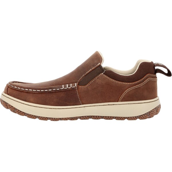 Rocky Outdoor Shoe, 11 W, Leather, 3 in H, Brown - RKS0631