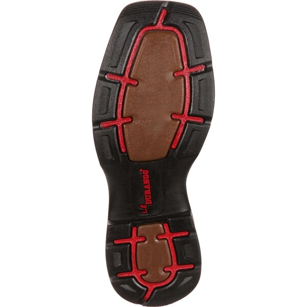Durango Kids Western Boot, 8 M, Leather, 8 in H, Tan Black - DWBT048