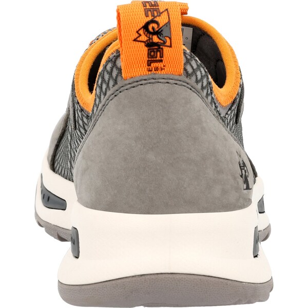 Rocky Outdoor Shoe, 8.5 M, Leather, 4 in H, Grey Orange - RKS0647