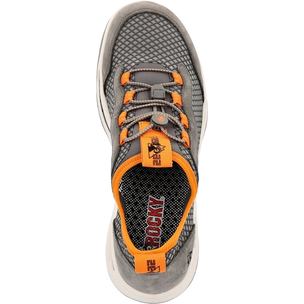 Rocky Outdoor Shoe, 8.5 M, Leather, 4 in H, Grey Orange - RKS0647