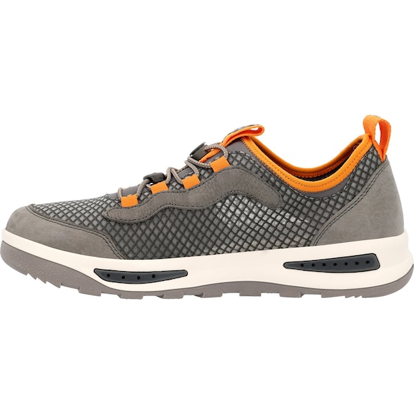 Rocky Outdoor Shoe, 8.5 M, Leather, 4 in H, Grey Orange - RKS0647