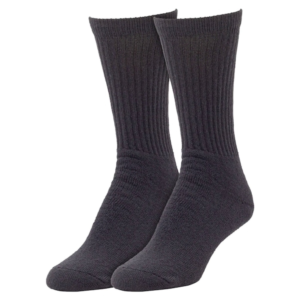 Railroad Sock Women's Crew Socks, Size 5-10, Black, 3PK - 632
