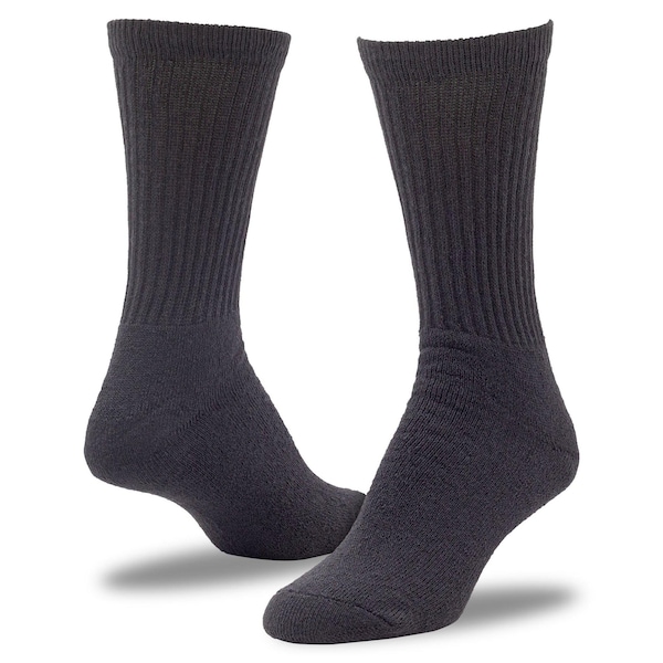 Railroad Sock Women's Crew Socks, Size 5-10, Black, 3PK - 632