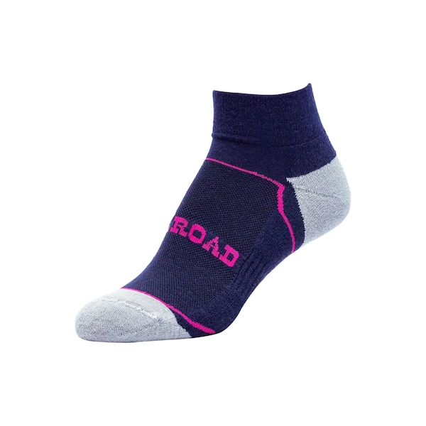 Railroad Sock Outdoor Quarter Socks, Size 5-10 W/4-7.5 M, Grey/Pink, 2PK - OD291QUP