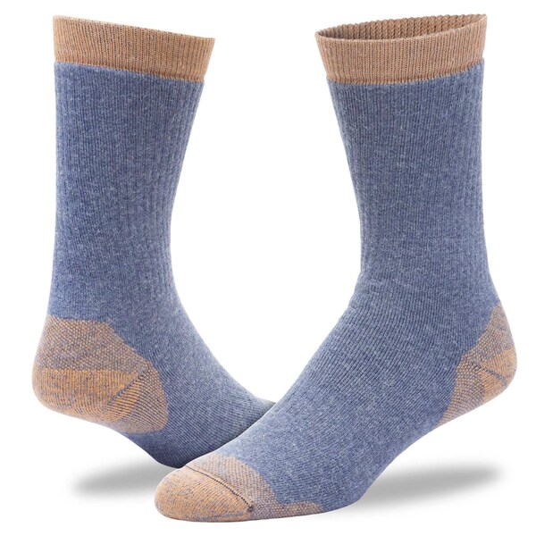 Railroad Sock Men's Premium Copper Infused Crew Socks, Size 6-12 M, Denim/Copper, 1PR - 4010 DE