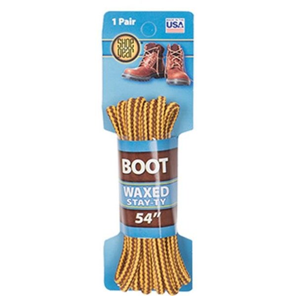Shoe Gear Shoe Gear 375112 54 in. Waxed Boot Laces; Brown & Gold - 375112