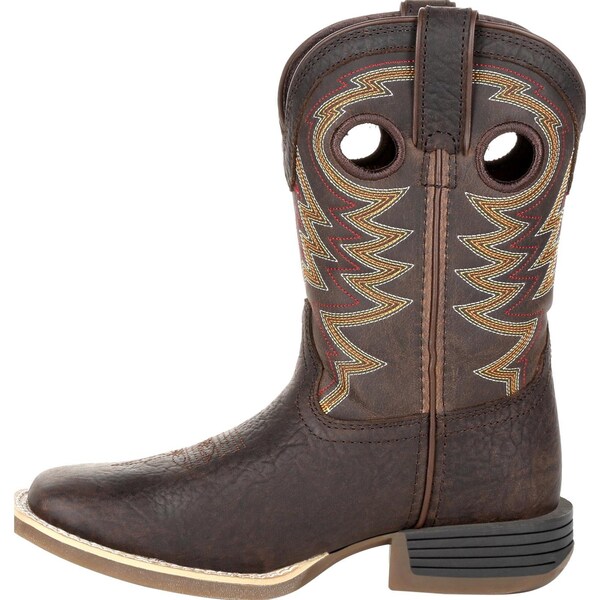 Durango Kids Western Boot, 7 M, Leather, 8 in H, Dark Bay - DBT0219Y
