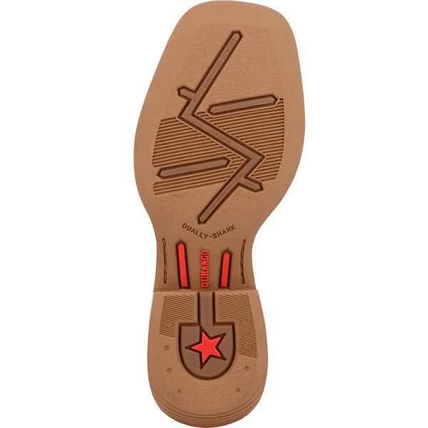 Durango Kids Western Boot, 3.5 M, Leather, 8 in H, Coffee/Bone - DBT0241Y