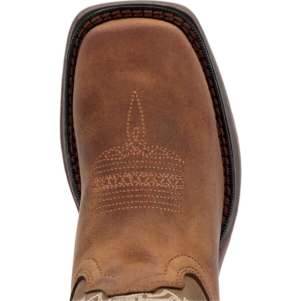 Durango Kids Western Boot, 6 M, Leather, 8 in H, Sable Brown - DBT0239Y