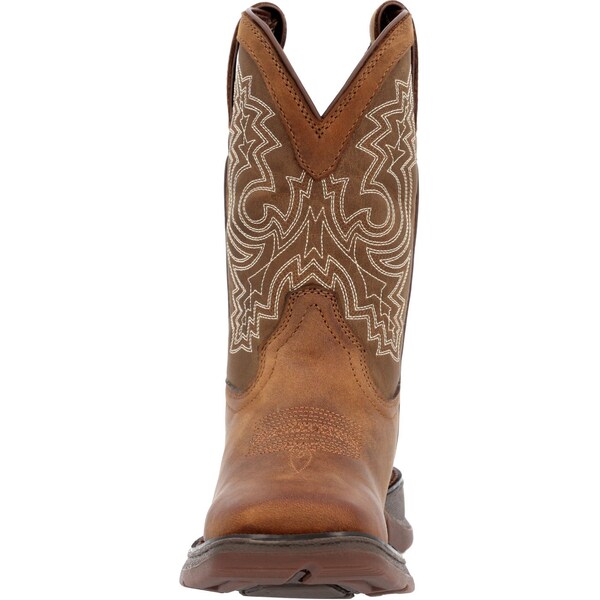 Durango Kids Western Boot, 6 M, Leather, 8 in H, Sable Brown - DBT0239Y