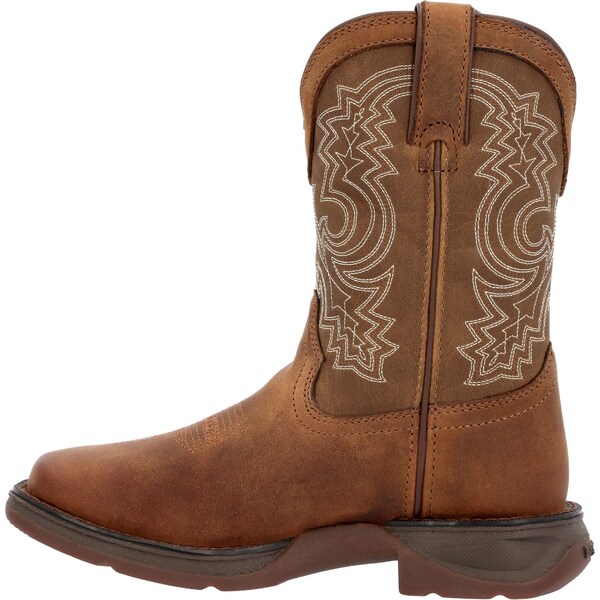 Durango Kids Western Boot, 6 M, Leather, 8 in H, Sable Brown - DBT0239Y