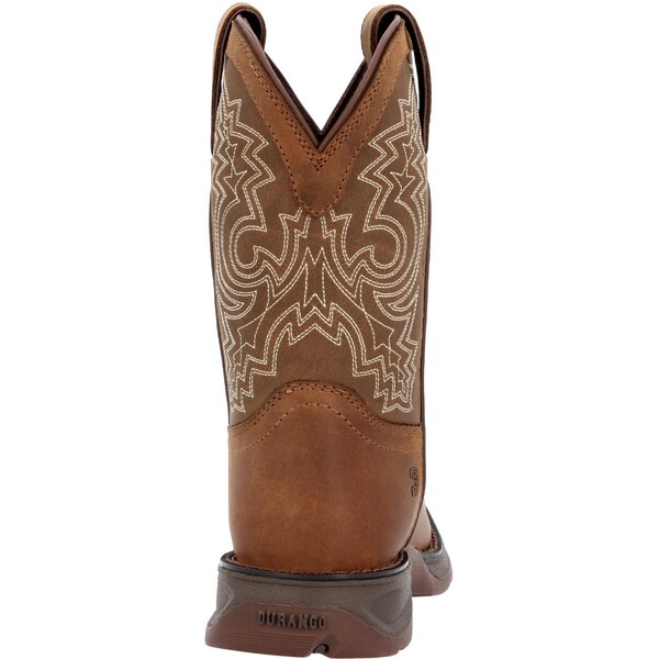 Durango Kids Western Boot, 6 M, Leather, 8 in H, Sable Brown - DBT0239Y