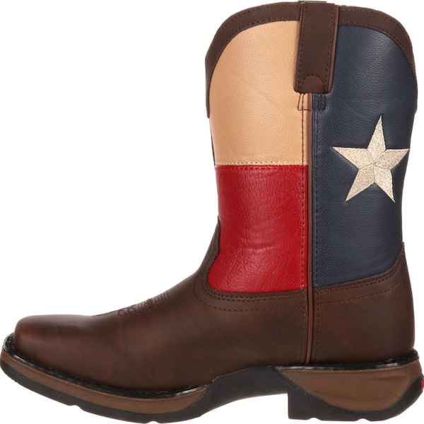 Durango Kids Western Boot, 13.5 M, Leather, 8 in H, Brown - BT246