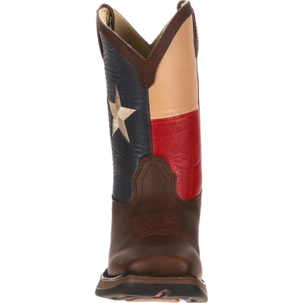 Durango Kids Western Boot, 13.5 M, Leather, 8 in H, Brown - BT246
