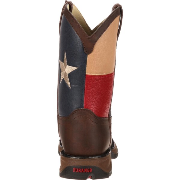 Durango Kids Western Boot, 13.5 M, Leather, 8 in H, Brown - BT246