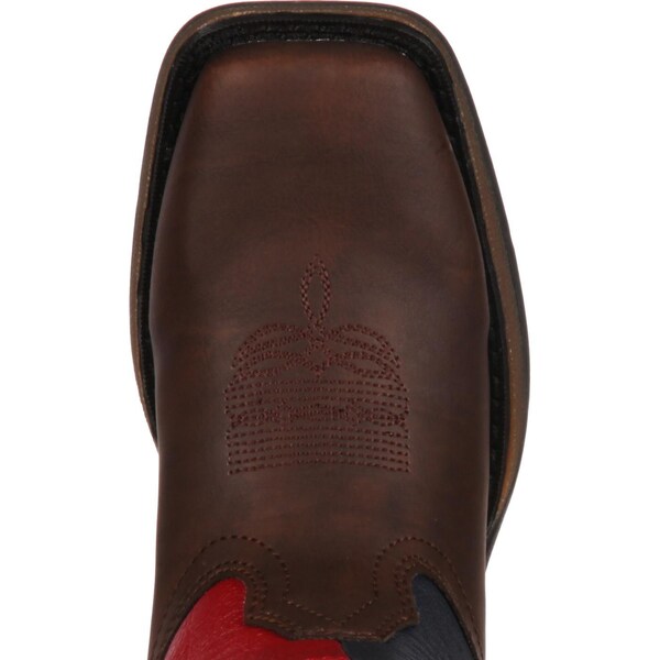 Durango Kids Western Boot, 13.5 M, Leather, 8 in H, Brown - BT246