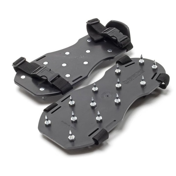 The Brush Man Black Poly Heavy Duty Spiked Shoes, 3/4” Steel Spikes - SHOE-3/4