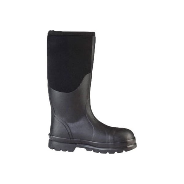Muck Boot Co Men's CHORE Rubber Boot, Steel Toe, 16.5 in Height, 6 - CHS-000A-BLK-060