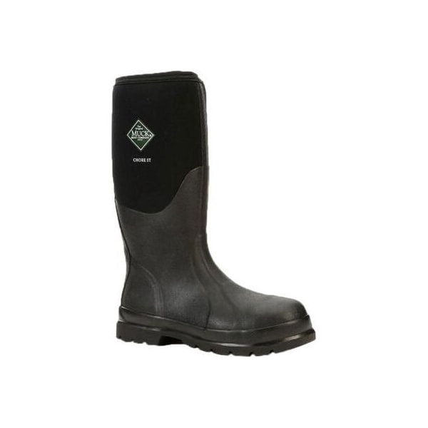Muck Boot Co Men's CHORE Rubber Boot, Steel Toe, 16.5 in Height, 6 - CHS-000A-BLK-060