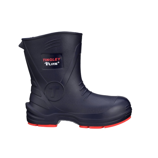 Tingley Men's Flite Mid Rubber Boots, Steel Toe, Navy Blue/Red, M13 - 26226
