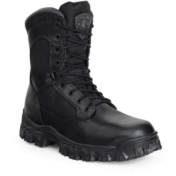 Rocky ALPHA FORCE, Men's 9 in Composite Toe 8-Inch Work Boot, Black, 13, Wide, FQ0006173 - FQ0006173