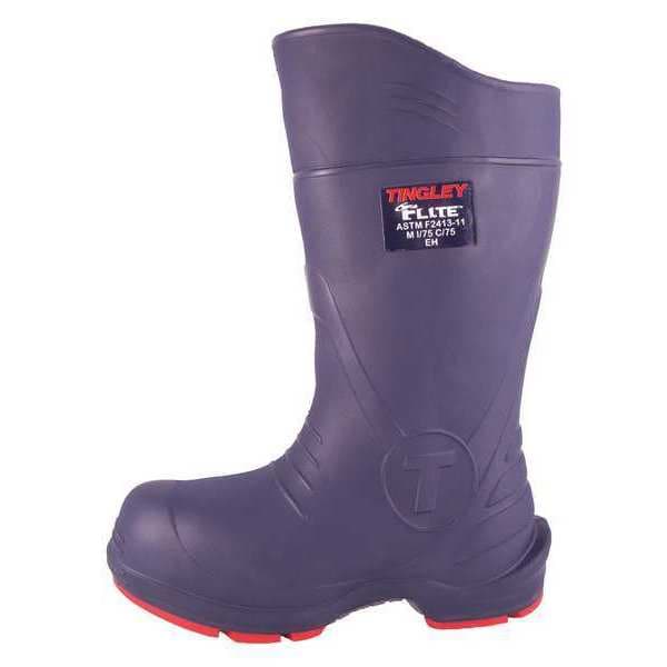 Tingley Flite Composite-Toe Rubber Boots, Chevron Plus Outsole, 15 in H, Knee, Blue, Men's, Size 9 - 26256