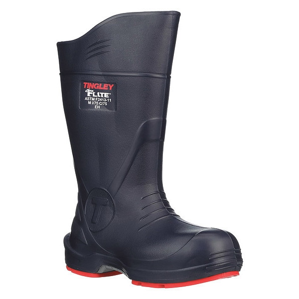 Tingley Flite Composite-Toe Rubber Boots, Chevron Plus Outsole, 15 in H, Knee, Blue, Men's, Size 9 - 26256