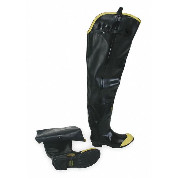 Zoro Select Men's Hip Wader, Steel Toe, Black/Yellow, 11 (Formerly Talon Trax) - 5T257