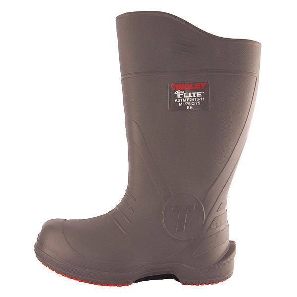 Tingley Men's Flite Tall Rubber Boots, Composite Toe, Gray, 8 - 28259