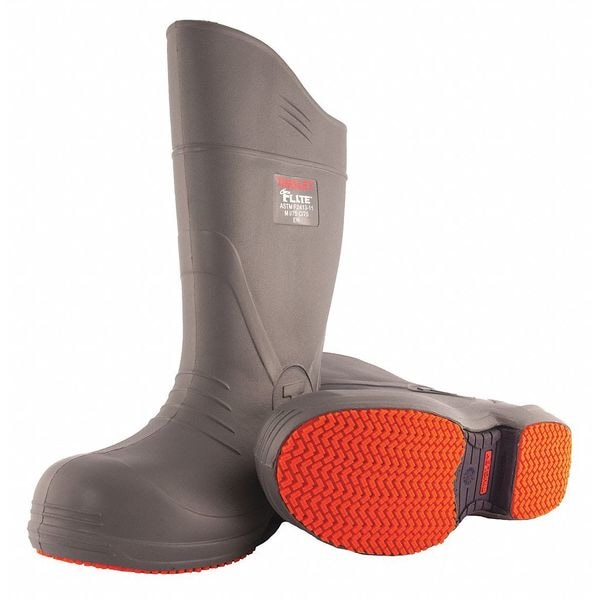 Tingley Men's Flite Tall Rubber Boots, Composite Toe, Gray, 8 - 28259