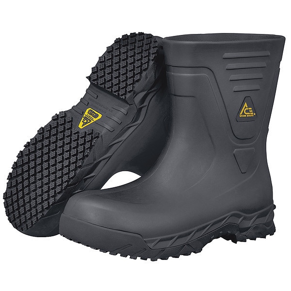 Shoes For Crews Men's Bullfrog Pro II Rubber Boot, Plain Toe, Black, 10 - 885999105031