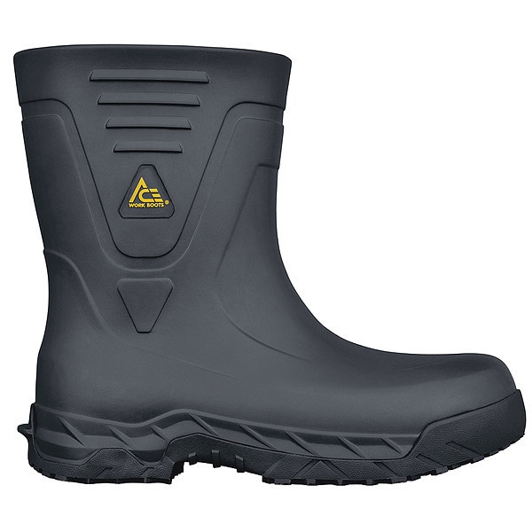Shoes For Crews Men's Bullfrog Pro II Rubber Boot, Plain Toe, Black, 10 - 885999105031