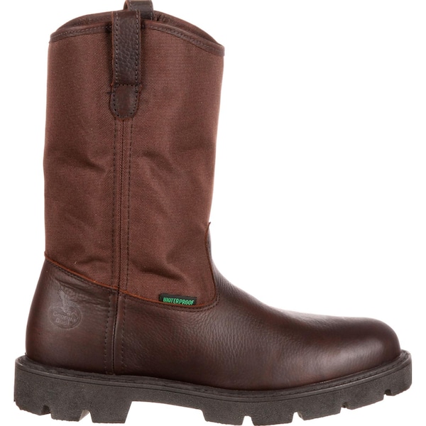 Georgia Boot Homeland, Men's Waterproof Wellington Work Boot, 11.5 M, Leather, 11 in Height, Brown - G113