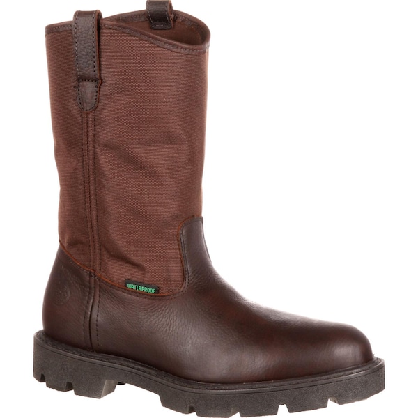 Georgia Boot Homeland, Men's Waterproof Wellington Work Boot, 11.5 M, Leather, 11 in Height, Brown - G113