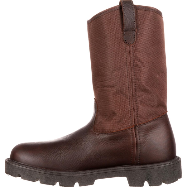 Georgia Boot Homeland, Men's Waterproof Wellington Work Boot, 11.5 M, Leather, 11 in Height, Brown - G113