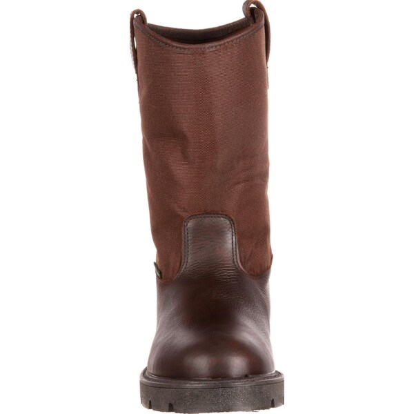Georgia Boot Homeland, Men's Waterproof Wellington Work Boot, 11.5 M, Leather, 11 in Height, Brown - G113
