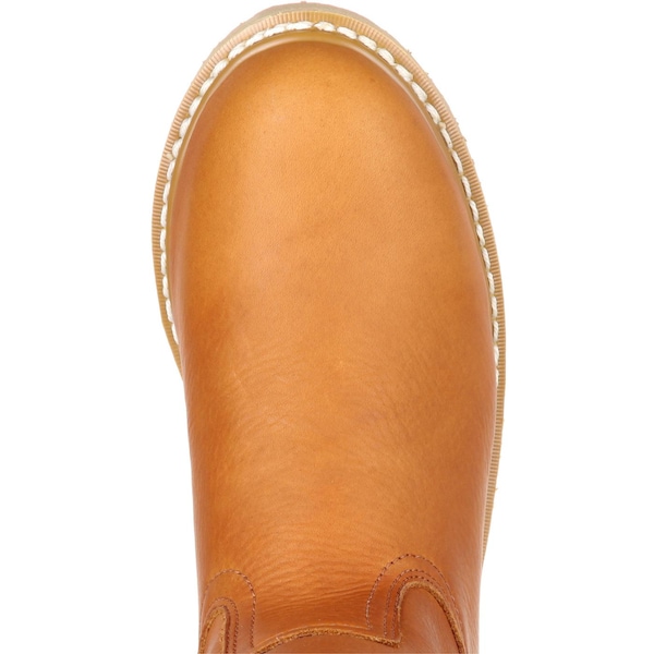 Georgia Boot Men's Wedge Pull-On Work Boot, 8.5 M, Steel Toe, 10 in H, Barracuda Gold, G5353 - G5353