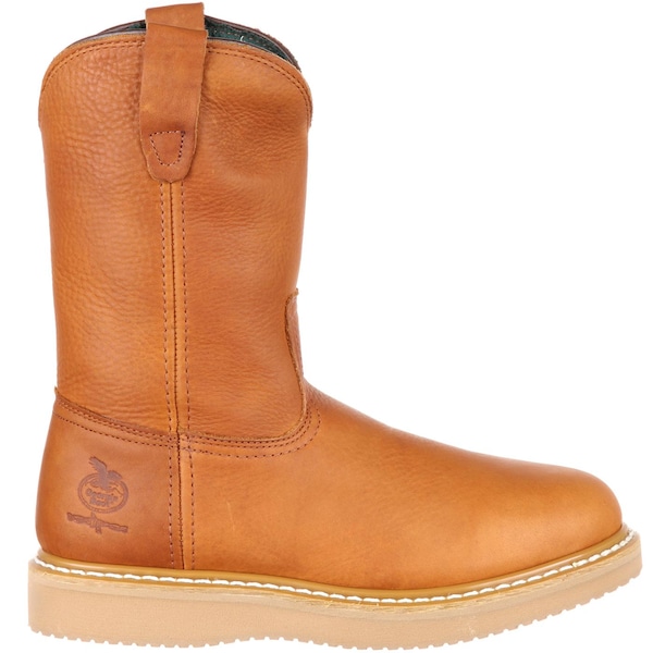 Georgia Boot Men's Wedge Pull-On Work Boot, 8.5 M, Steel Toe, 10 in H, Barracuda Gold, G5353 - G5353