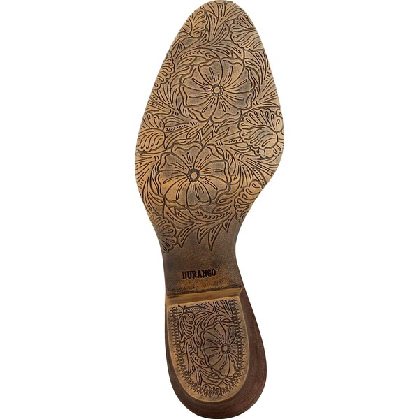 Durango Women's Western Boot, 8.5 M, Leather, 8 in H, Driftwood - DRD0372