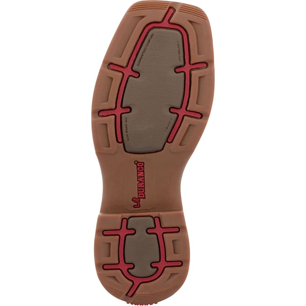 Durango Kids Western Boot, 9 M, Leather, 8 in H, Brown/Tan - DBT0240C