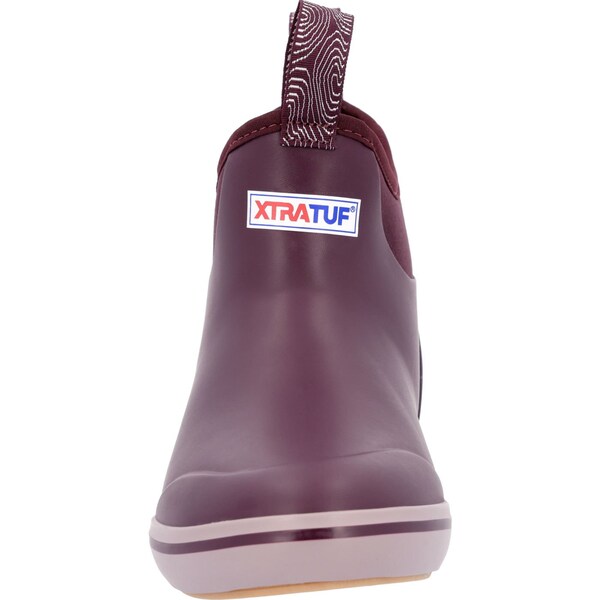 Xtratuf Women's Ankle Deck Boot, 6 M, Leather, 6 in H, Purple - XWAB5TP