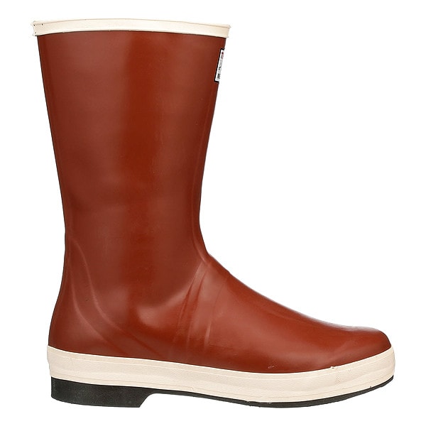Tingley Men's Pylon Mid Rubber Boots, Plain Toe, Cream, Red, 12 - MB920B