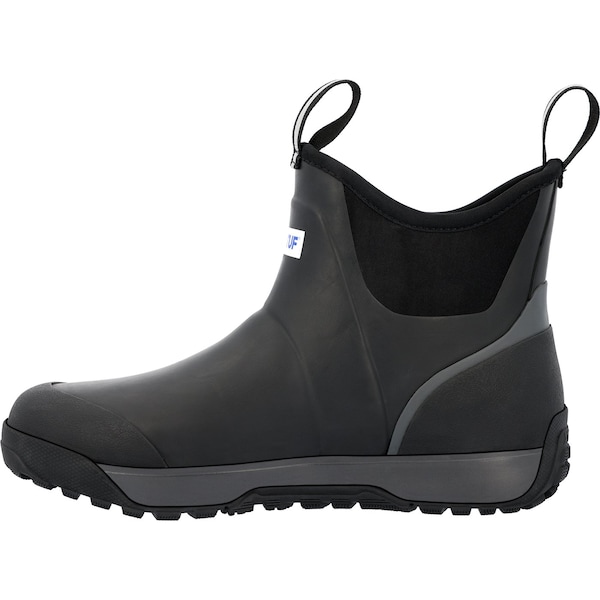 Xtratuf Ankle Deck Boot, 11 M, Leather, 6 in H, Black - AIMR000