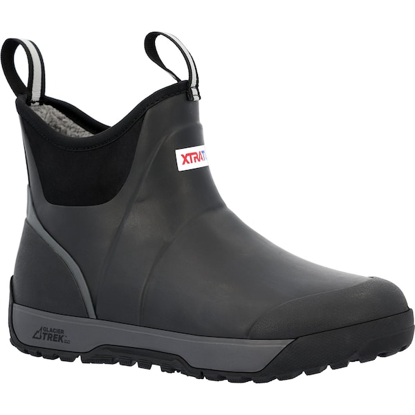 Xtratuf Ankle Deck Boot, 11 M, Leather, 6 in H, Black - AIMR000