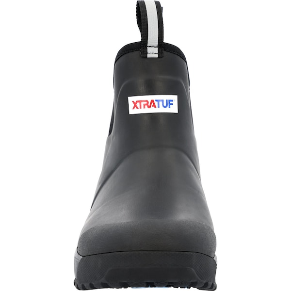 Xtratuf Ankle Deck Boot, 11 M, Leather, 6 in H, Black - AIMR000